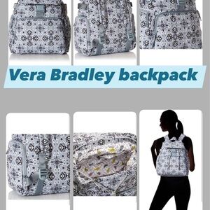 Vera Bradley Women's Patterned Backpack - Gray